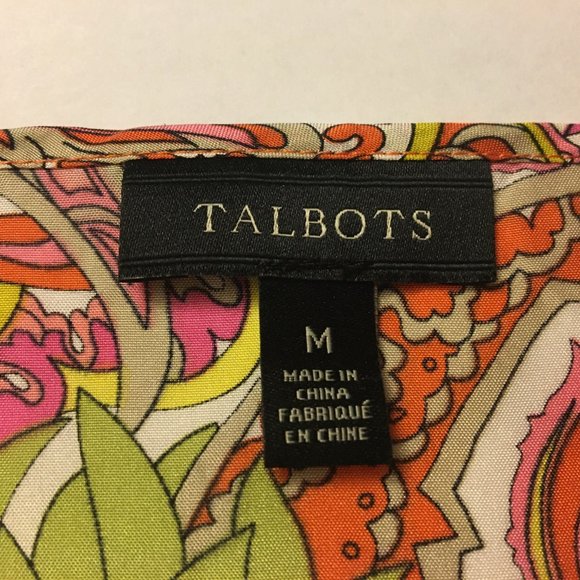 Talbot's Floral Silk Blouse M - Picture 6 of 7